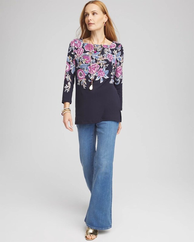 Floral Square Neck Tunic - image 2